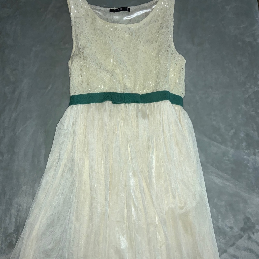 Midi white and blue dress